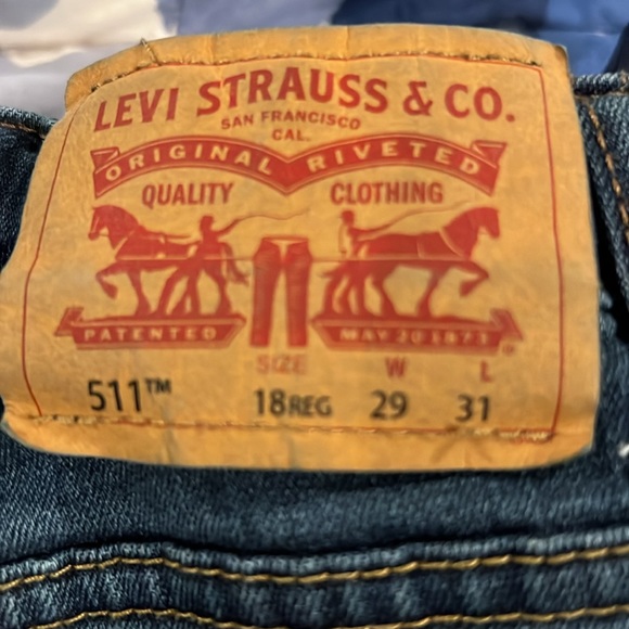 Levi’s boys size 18 reg jeans - Picture 3 of 4